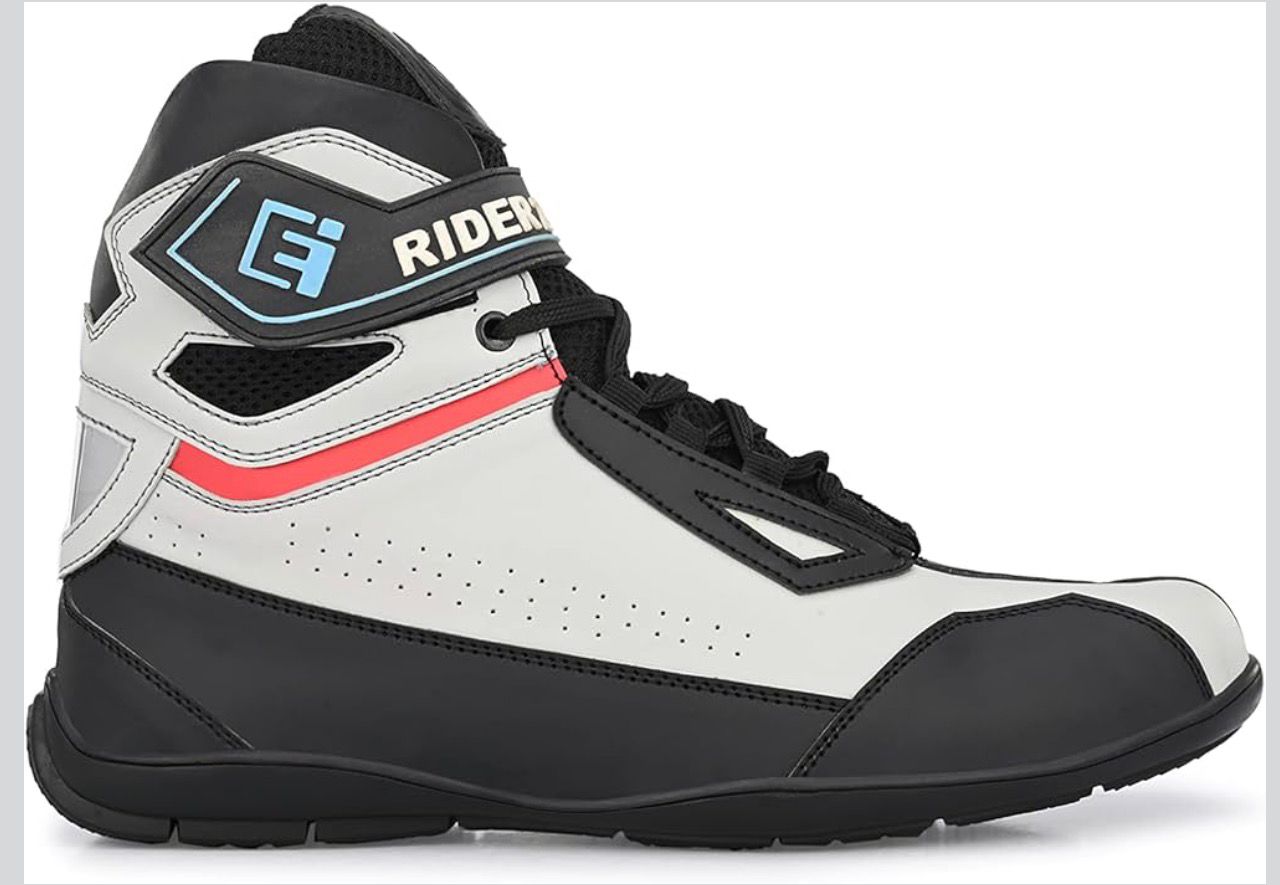 RiderGi Motorcycle Riding Shoes – Waterproof, Anti-Slip, Ankle Protection Sports Boots