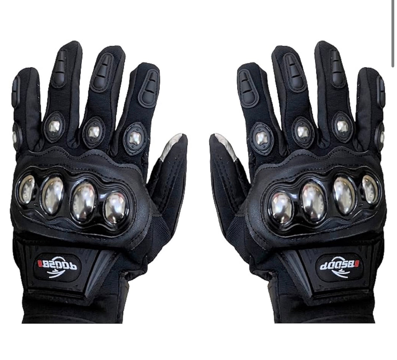 BSDDP Motorcycle Riding Gloves – Full Finger Protective Bike Gloves with Metal Knuckle Armor