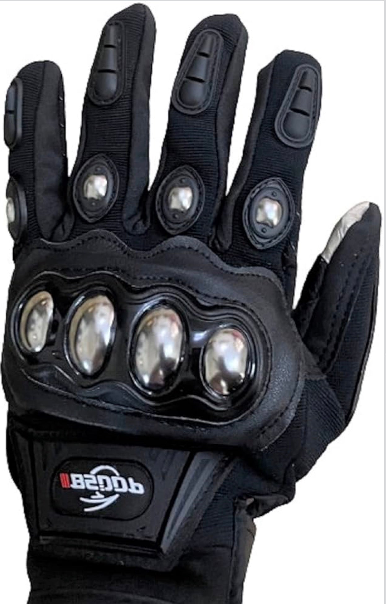 BSDDP Motorcycle Riding Gloves – Full Finger Protective Bike Gloves with Metal Knuckle Armor