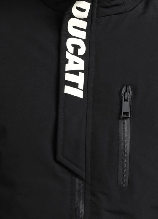 Men’s Colorblock Moto-Inspired Jacket – Black