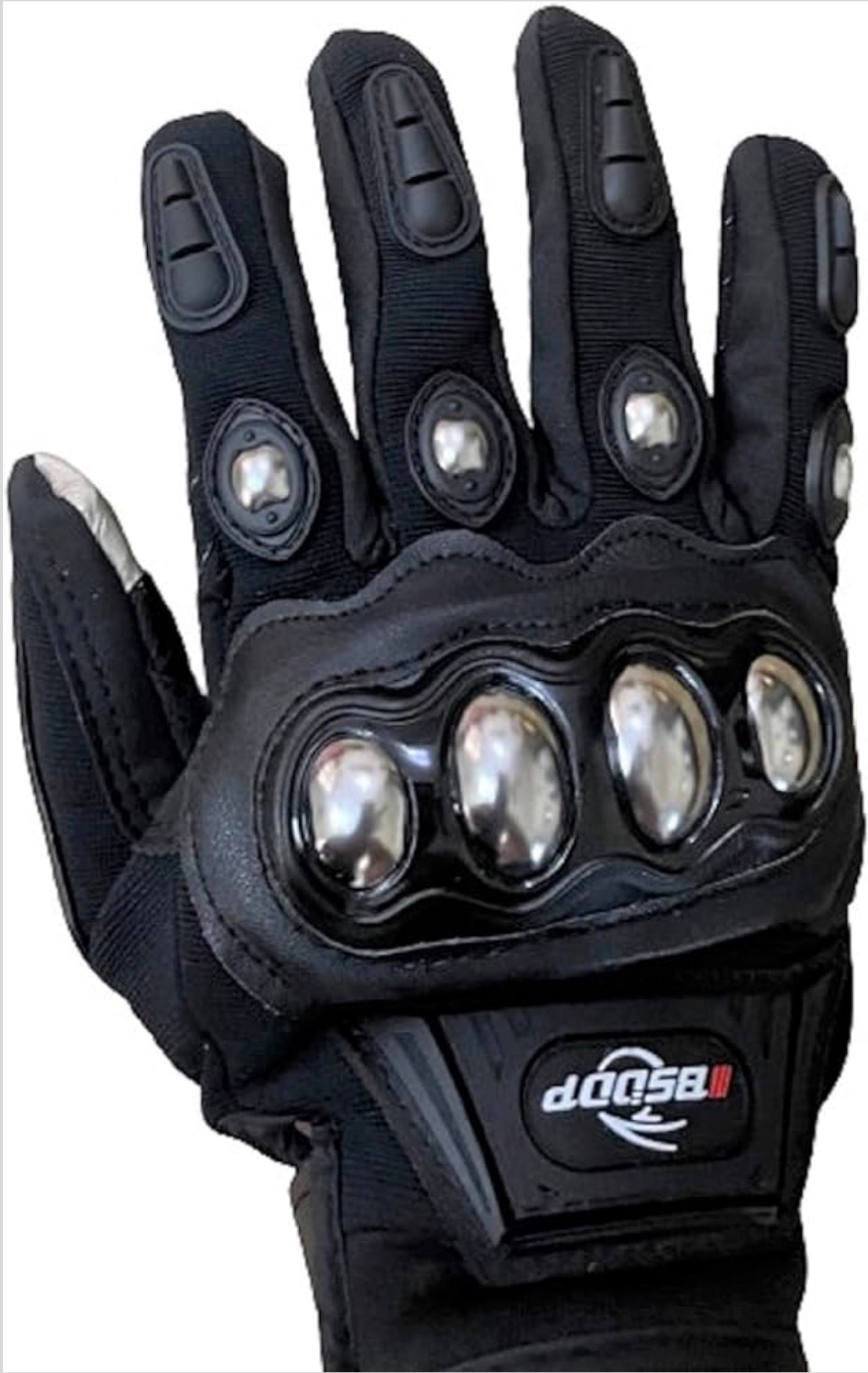 BSDDP Motorcycle Riding Gloves – Full Finger Protective Bike Gloves with Metal Knuckle Armor